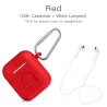 Soft silicone earphone case for Apple AirPods with hook
