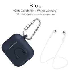 Soft silicone earphone case for Apple AirPods with hook