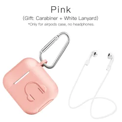 Soft silicone earphone case for Apple AirPods with hook