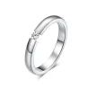 Elegant ring with crystal - stainless steel
