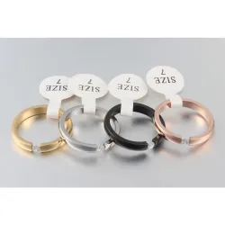 Elegant ring with crystal - stainless steel