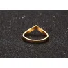 Elegant V shape gold ring