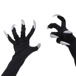 Halloween gloves with long fingernails