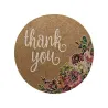 Thank you - natural kraft paper - round stickers 500 / 1000 piecesAdhesives & Tapes