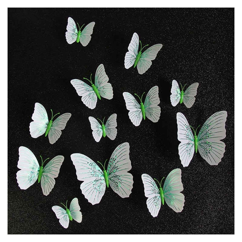 3D butterfly - wall sticker with magnet 12 piecesWall stickers 3D butterfly - wall sticker with magnet 12 piecesWall stickers