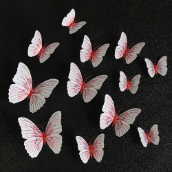 3D butterfly - wall sticker with magnet 12 pieces