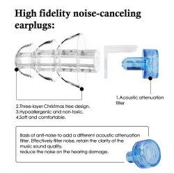 Anti-noise earplugs - reusable - with box - hearing protection - party plugs