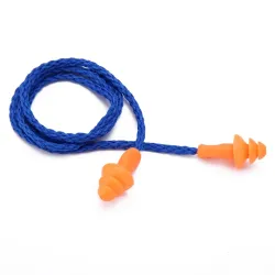 Waterproof silicone ear plugs - reusable - hearing protection - with string 10 pairs