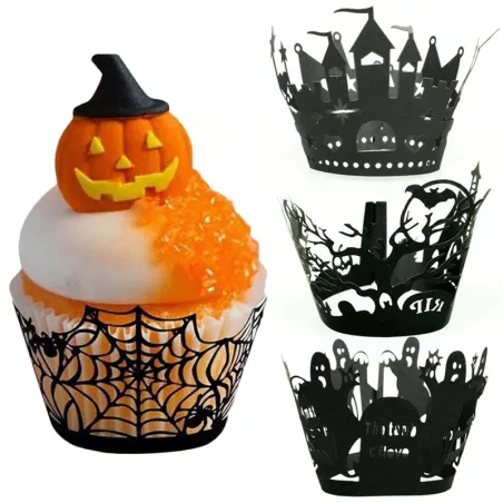 Halloween cupcakes & muffins covers - paper wrappers 12 pieces