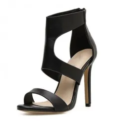 Elegant high heels - pumps with zipperHigh heels