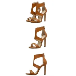 Elegant high heels - pumps with zipperHigh heels