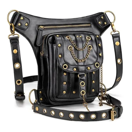 Multifunction waist & leg & shoulder steampunk bag - waterproof - unisex