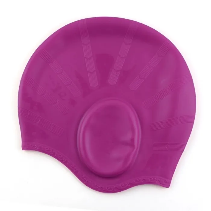 Silicone swimming cap - long hair & ears protection