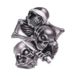 Car sticker with skull heads 17.3 * 15cm