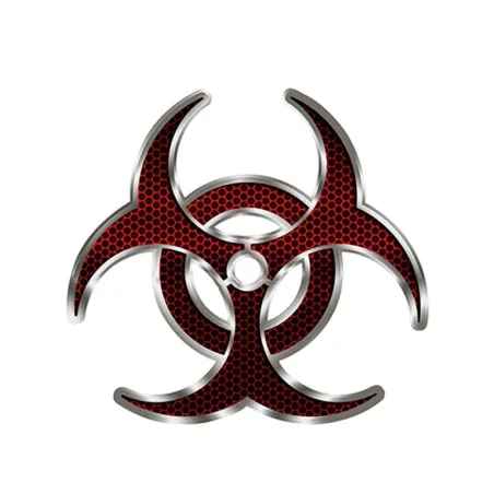 Biohazard red hex - vinyl car sticker 12 * 12cm