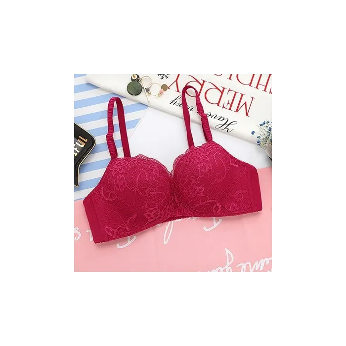 Floral bra - front closure - push up - wirelessLingerie
