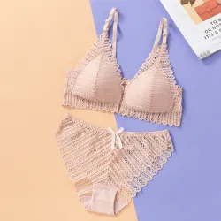 Sexy lace bra & panties - seamless underwear - set