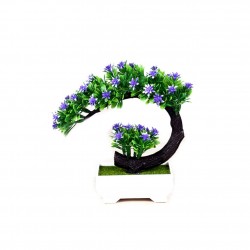 Japanese pink & purple flowers - artificial bonsai potArtificial flowers