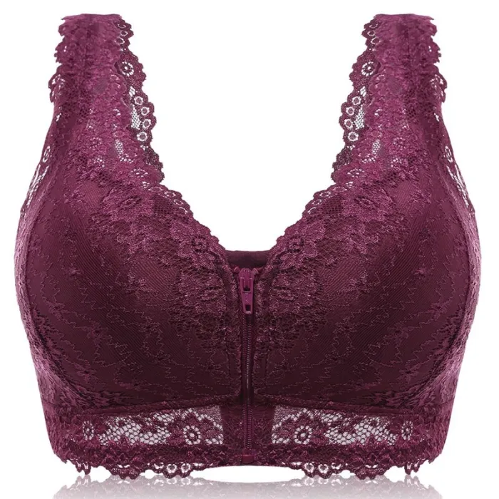 Push up bra with front zipper - seamless