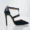 Elegant high heel pumps with buckle