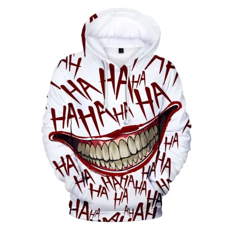 Hoodie with 3D joker print