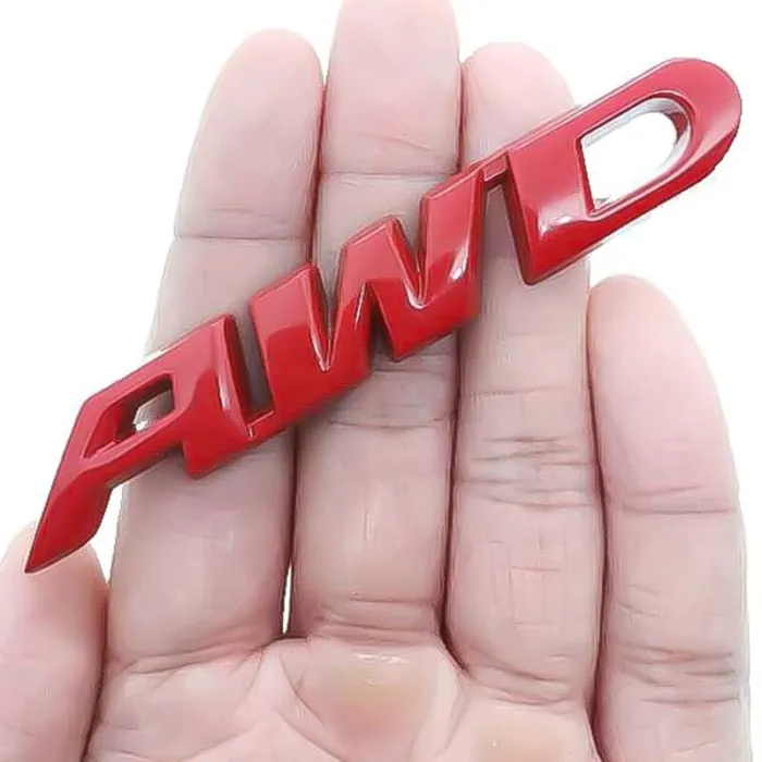 3D AWD - car sticker - chrome