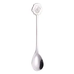 Heart & flower shape stainless steel spoon for tea & desserts