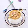 Heart & flower shape stainless steel spoon for tea & desserts