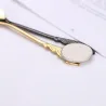 Heart & flower shape stainless steel spoon for tea & desserts