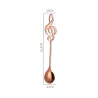 Decorative spoon with music note for tea & coffee & desserts - stainless steel