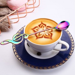 Decorative spoon with music note for tea & coffee & desserts - stainless steel
