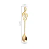 Decorative spoon with music note for tea & coffee & desserts - stainless steel