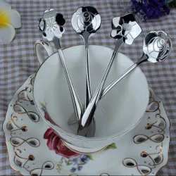 Decorative silver teaspoon - coffee & desserts 5 pieces