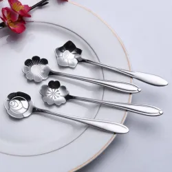 Decorative silver teaspoon - coffee & desserts 5 pieces