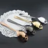 Skull shaped stainless steel spoon for tea & coffee & desserts