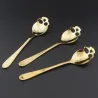 Skull shaped stainless steel spoon for tea & coffee & desserts