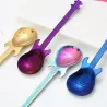 Stainless steel teaspoon with guitar for tea & coffee & desserts