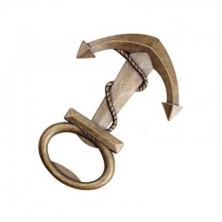 Anchor shaped bottle opener - alloy keychain