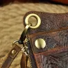 Dragon design - multifunction leather wallet with strap & zipperWallets