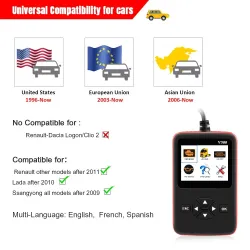 Car & truck OBD2 scanner - V500 HD code reader - dual-use - diagnostic toolDiagnosis
