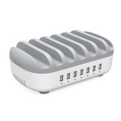 5V2.4A 7-ports USB charging station dock with phone holder