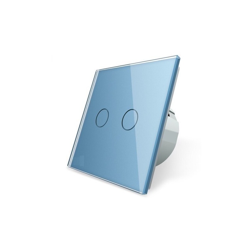 Luxury wall light switch with touch sensor - crystal glass - 2gang & 1 waySwitches