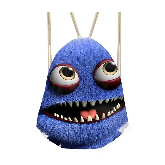3D smiley monster - backpack with drawstrings