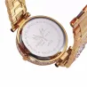 Luxury gold quartz watch with diamonds & leopard