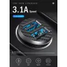 Mini 3.1A universal fast car charger with dual USB