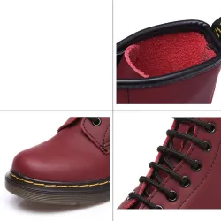 Genuine leather - women's boots - rubber sole - autumn - winter