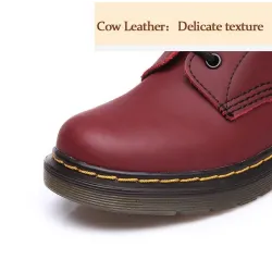 Genuine leather - women's boots - rubber sole - autumn - winter