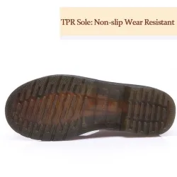 Genuine leather - women's boots - rubber sole - autumn - winter