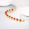 Gold & silver bracelet with red roses