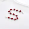 Gold & silver bracelet with red rosesBracelets
